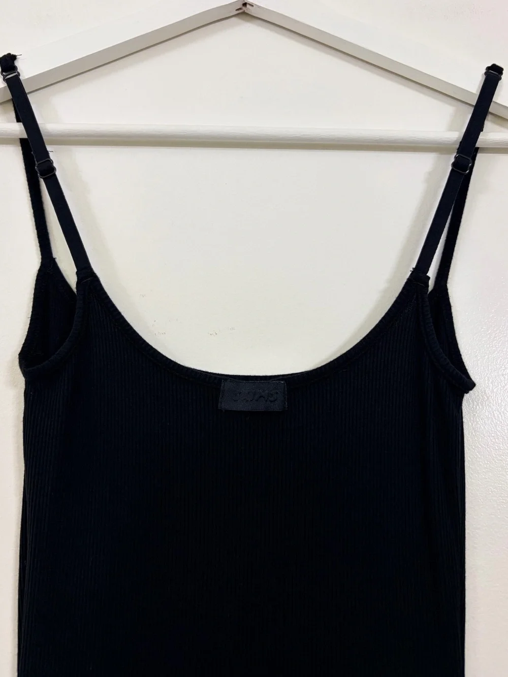 SKIMS Soft Lounge Long Slip Dress Onyx Black Ribbed Bodycon Maxi Dress S